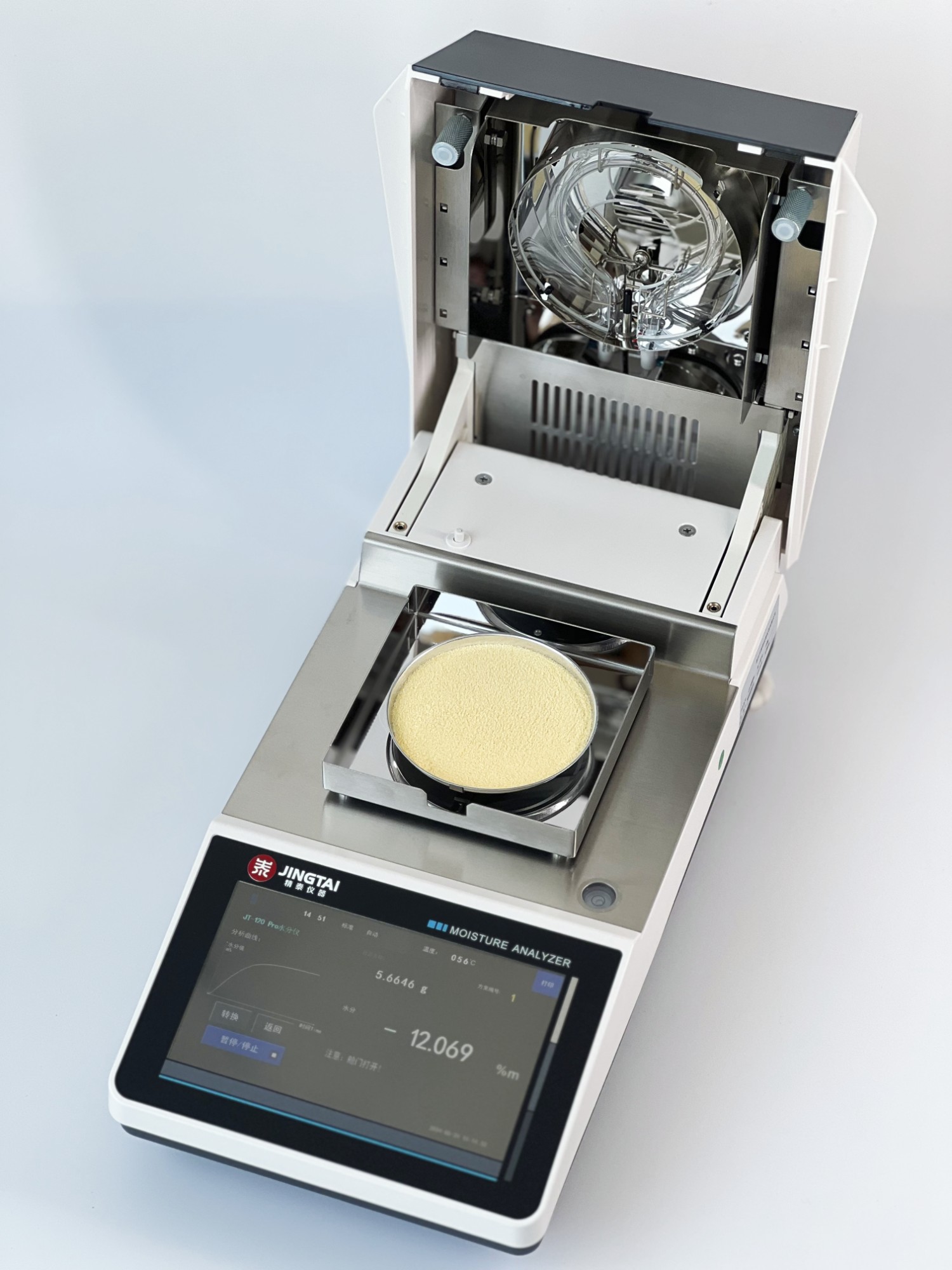 万分之一精度卤素水分测定仪JT-120 Pro